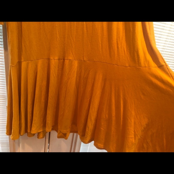 Beautiful Ruffled bottom Mustard Maxi Dress! - Picture 2 of 6